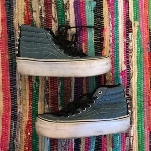 Platform denim vans with studs ⚡️